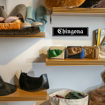 Chingona Metal Sign – Latina Empowerment Wall Decor