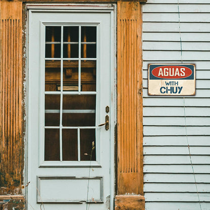 Custom “AGUAS with Name” Metal Sign