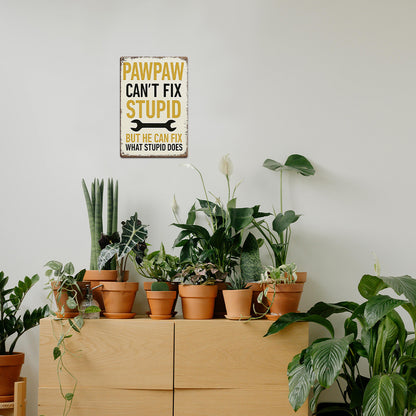 Pawpaw Can’t Fix Stupid Metal Sign