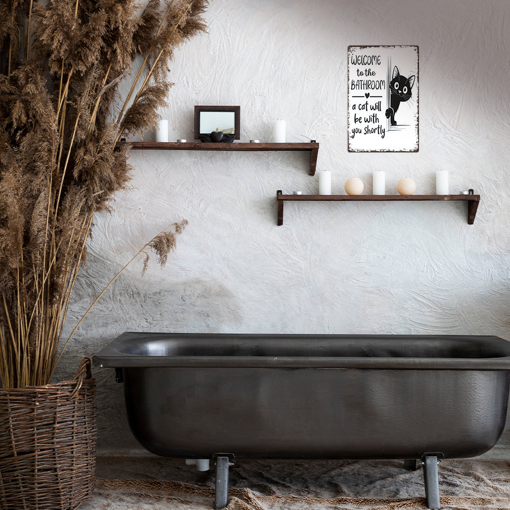 Cat Bathroom Sign – “A Cat Will Be With You Shortly”