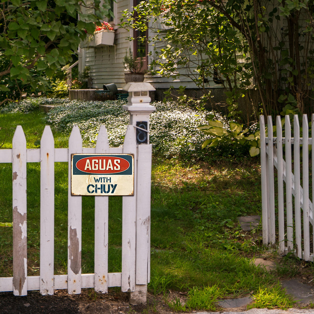 Custom “AGUAS with Name” Metal Sign