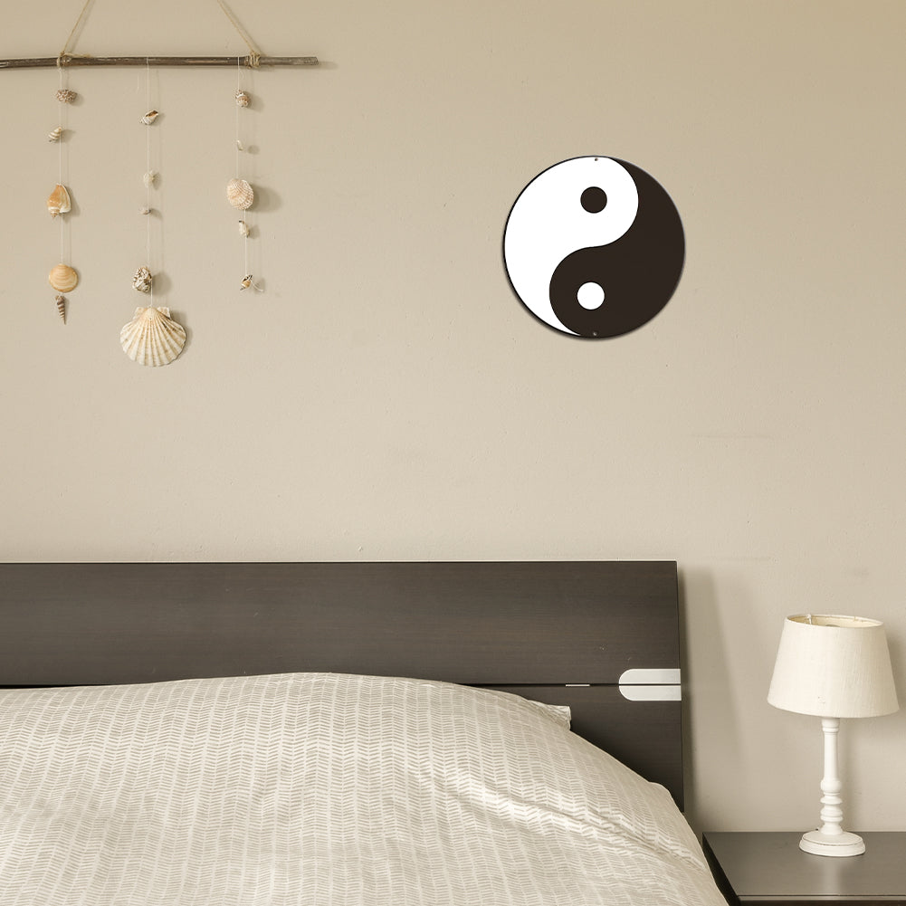 Yin Yang Round Tin Sign