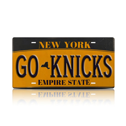 Custom New York License Plate Metal Sign - Go Knicks