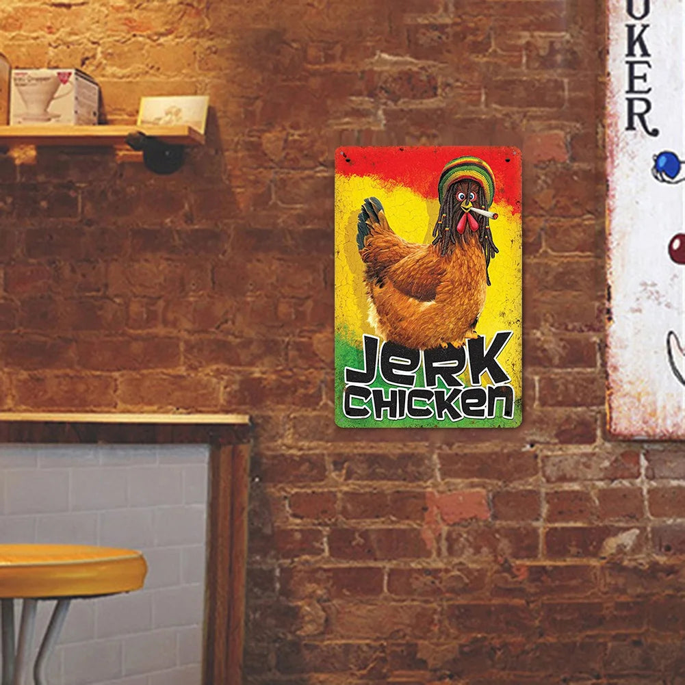 "Jerk Chicken" Funny Rasta Chicken