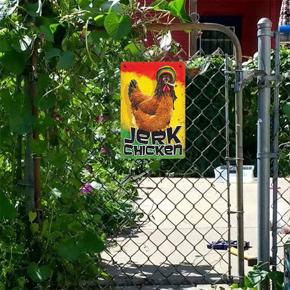 "Jerk Chicken" Funny Rasta Chicken