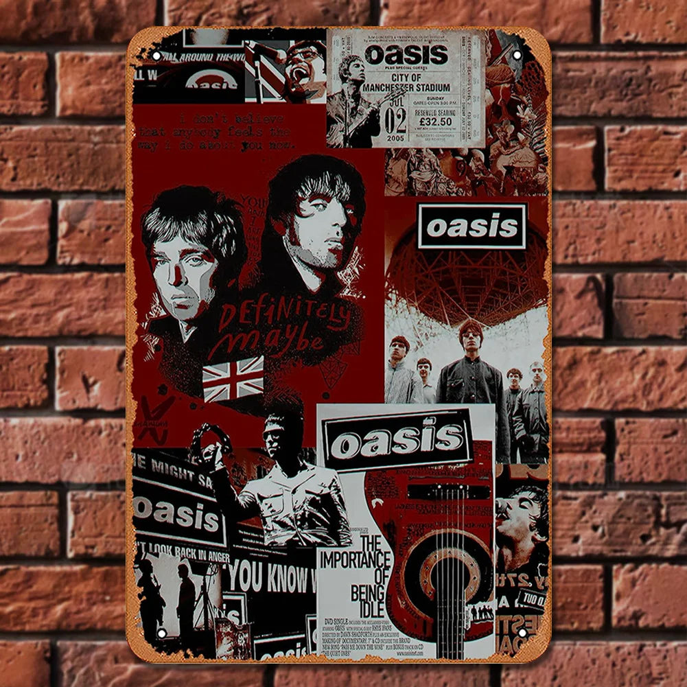 Oasis Rock Music History Collage