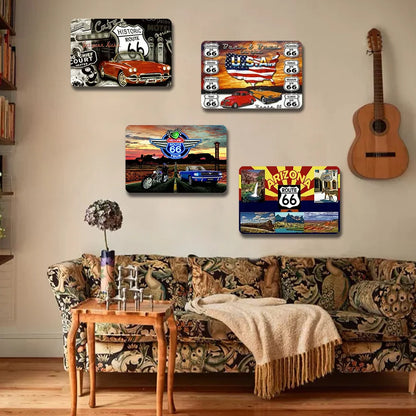 6pcs Historic Route 66 Collage