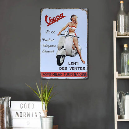 Vintage Vespa Scooter French Ad