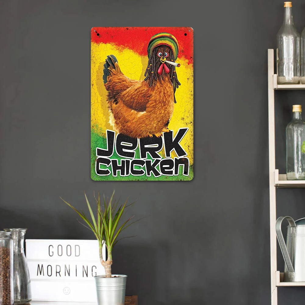 "Jerk Chicken" Funny Rasta Chicken
