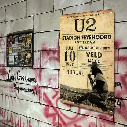 U2 "The Joshua Tree" Tour Rotterdam 1987 Concert Ticket