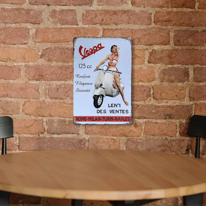 Vintage Vespa Scooter French Ad