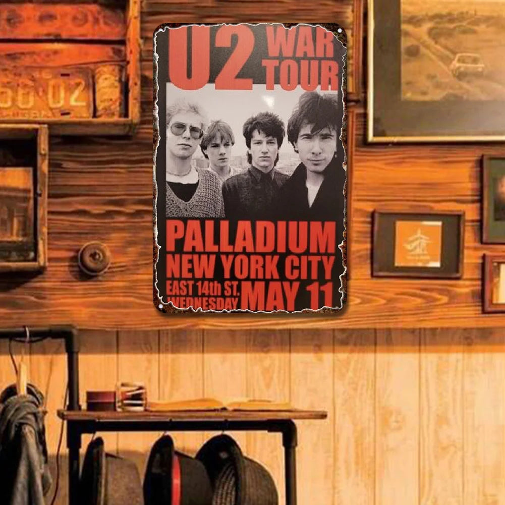 U2 "War Tour" Palladium NYC 1983 Concert Poster
