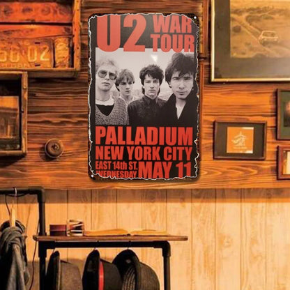 U2 "War Tour" Palladium NYC 1983 Concert Poster