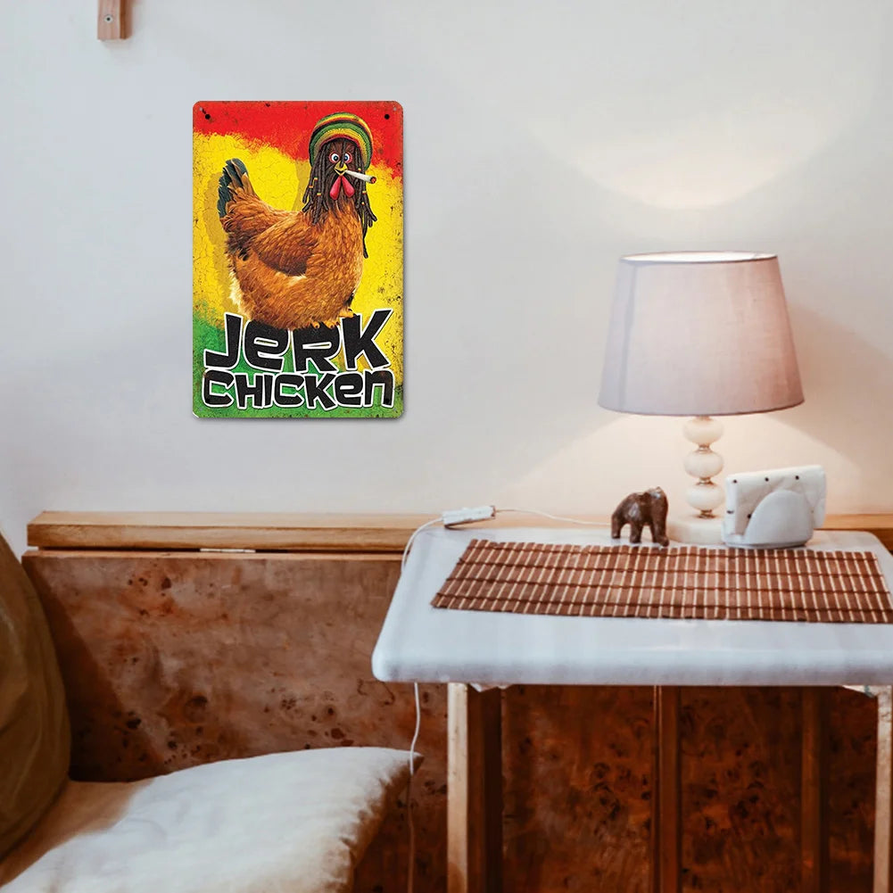 "Jerk Chicken" Funny Rasta Chicken