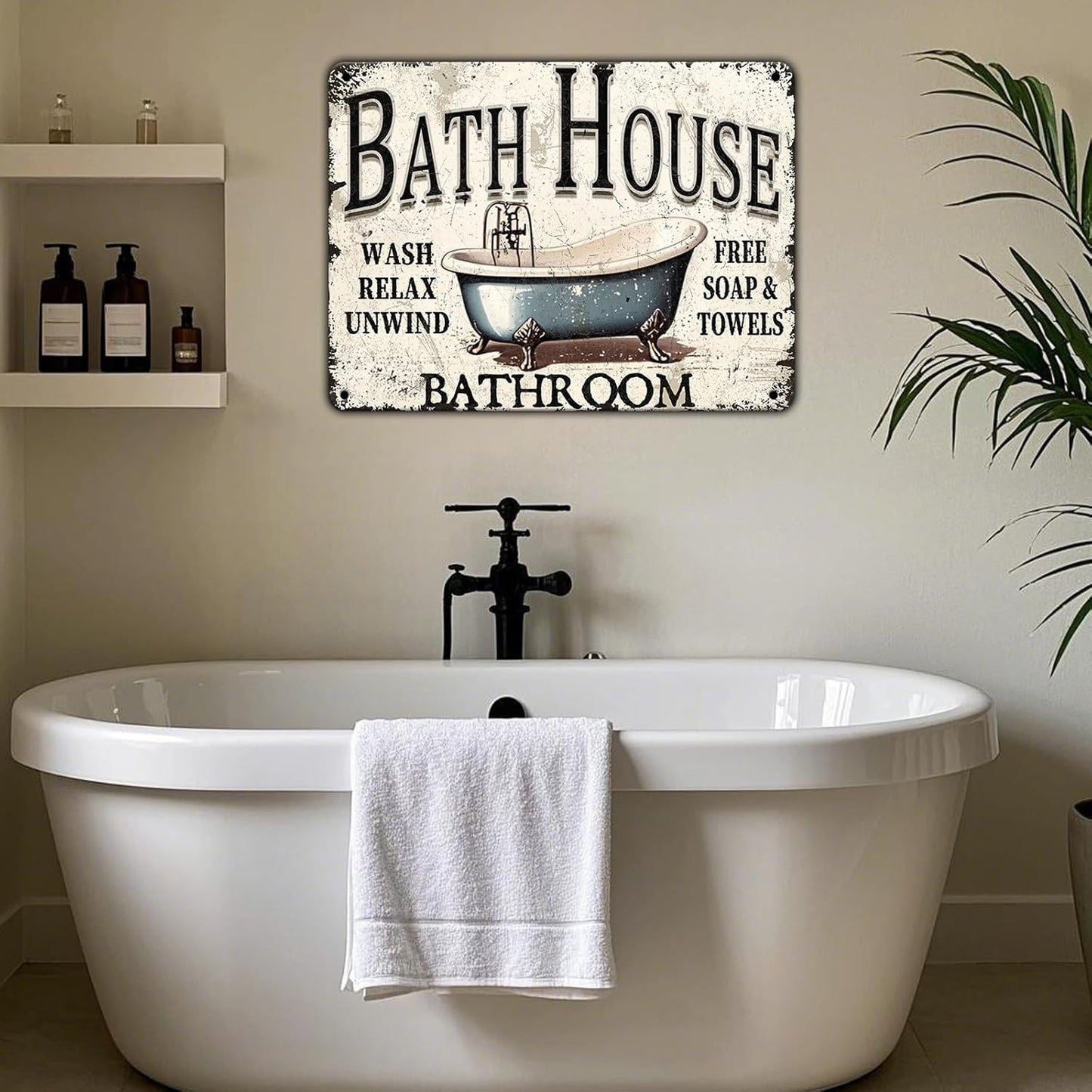 "Bath House" Rustic Clawfoot Tub
