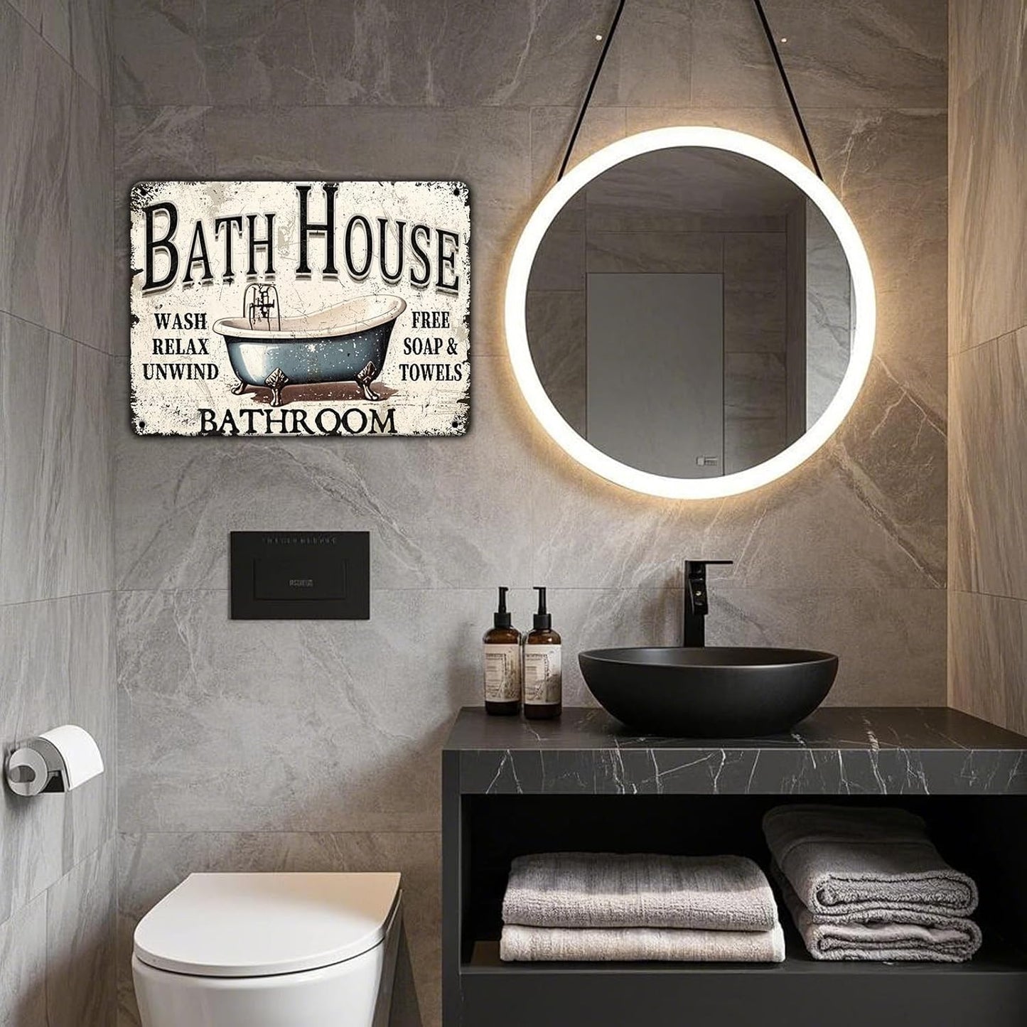 "Bath House" Rustic Clawfoot Tub