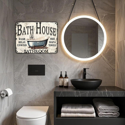 "Bath House" Rustic Clawfoot Tub