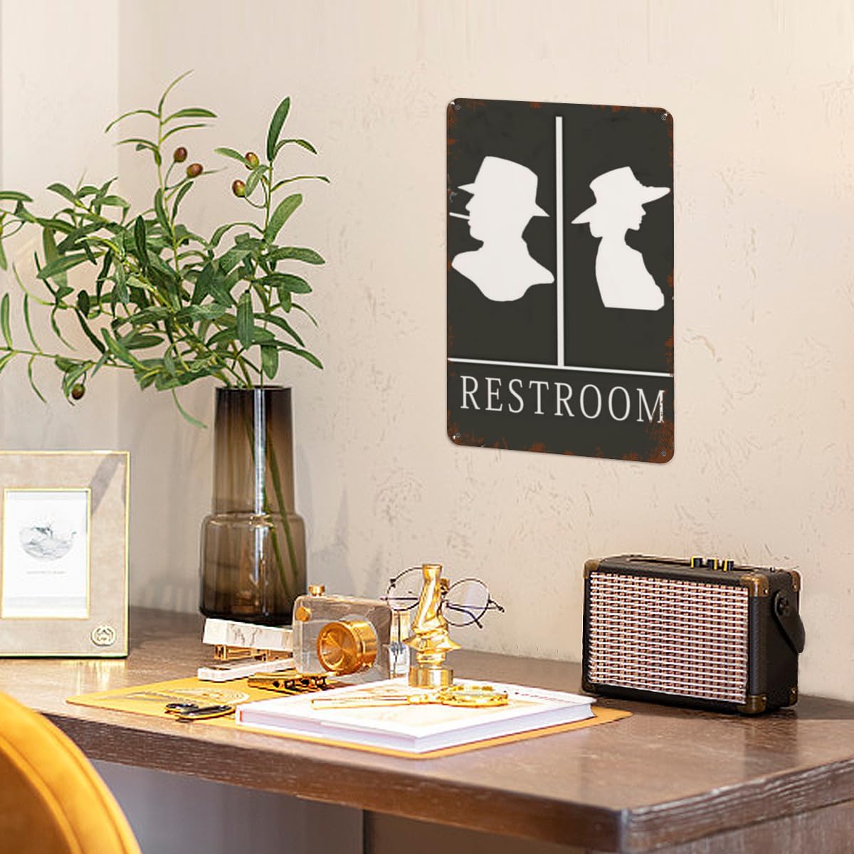 Film Noir Style Restroom