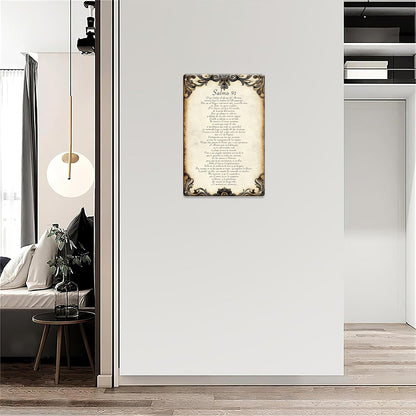 Spanish Psalm 91 Christian Metal Sign