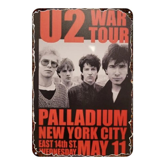 U2 "War Tour" Palladium NYC 1983 Concert Poster