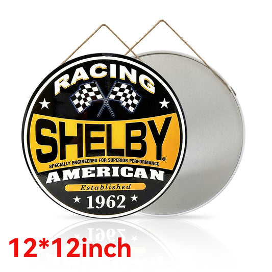 Shelby American Racing Round Metal Sign – Est. 1962
