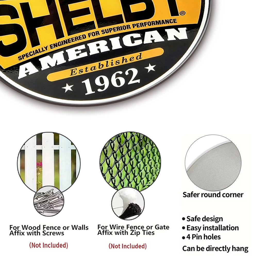 Shelby American Racing Round Metal Sign – Est. 1962