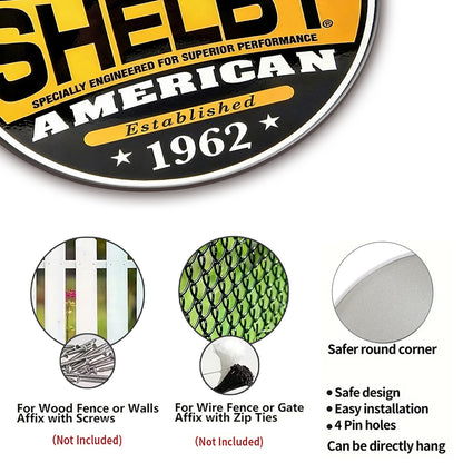 Shelby American Racing Round Metal Sign – Est. 1962