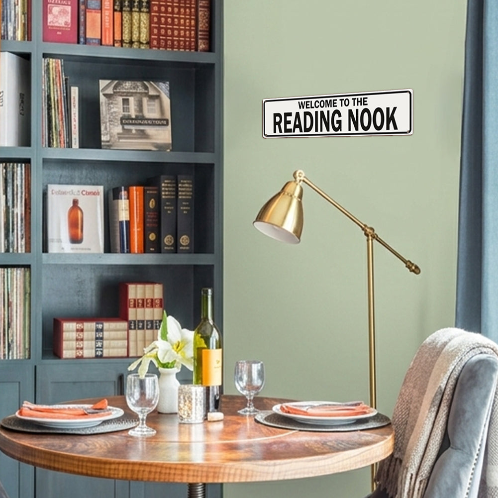 Welcome to the Reading Nook Metal Sign