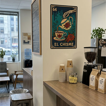 El Chisme Lotería Metal Sign
