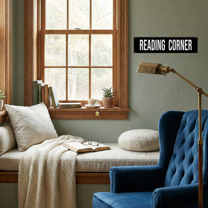 Reading Corner Metal Sign
