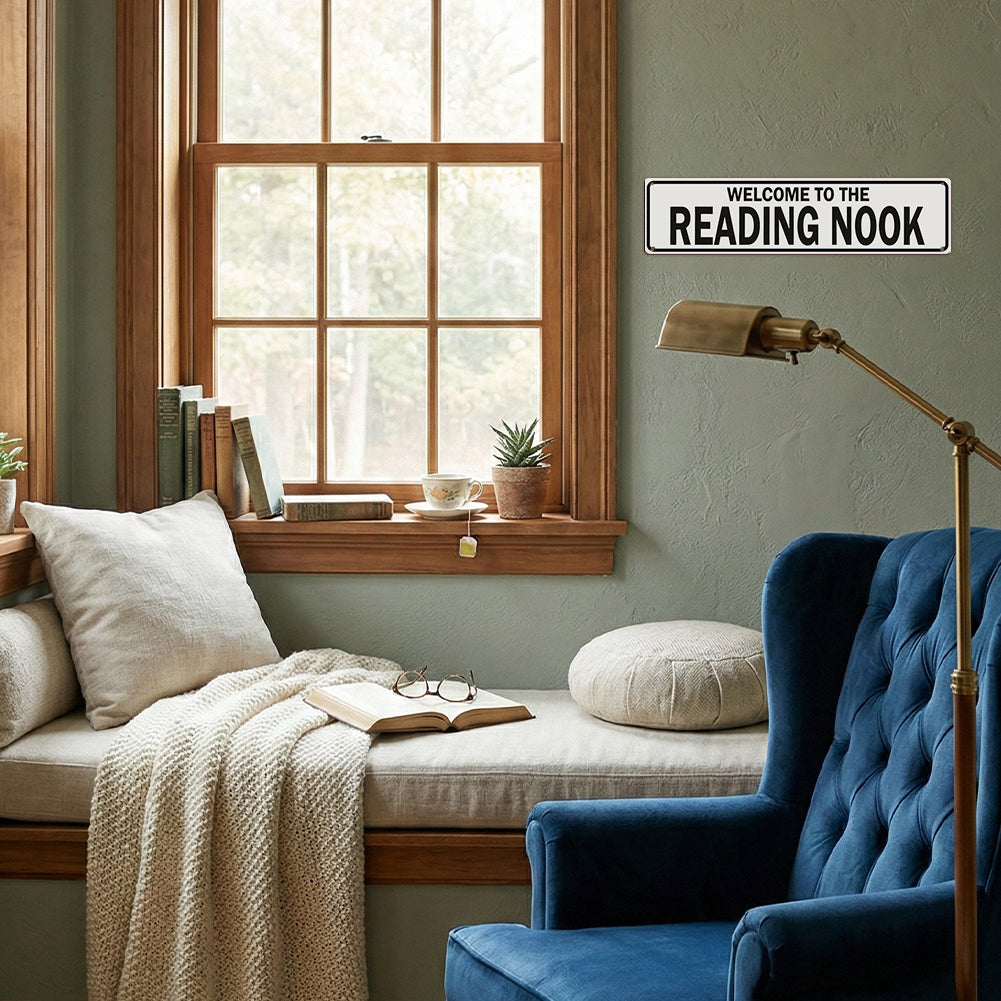 Welcome to the Reading Nook Metal Sign