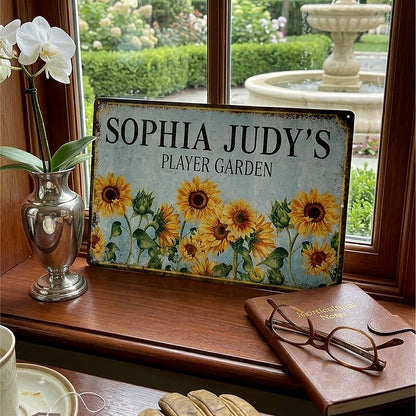 Custom Sunflower Garden Metal Sign