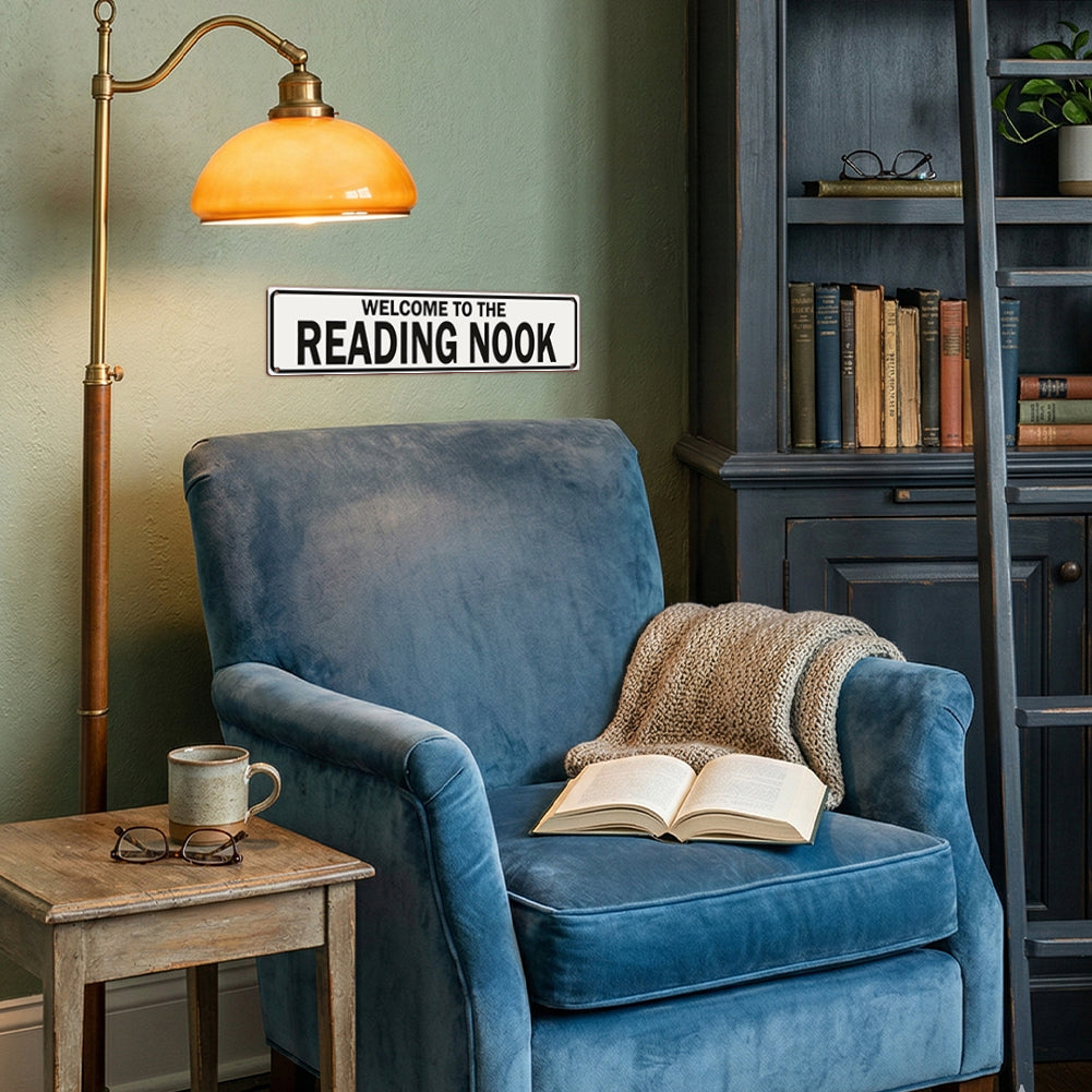 Welcome to the Reading Nook Metal Sign