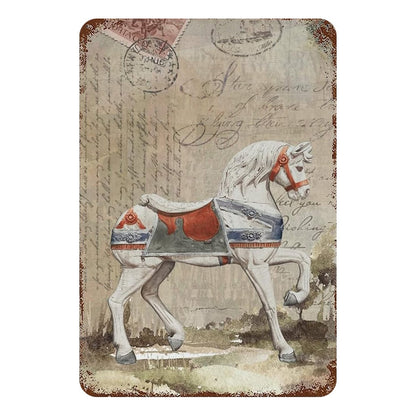 Vintage Carousel Horse Wall Art