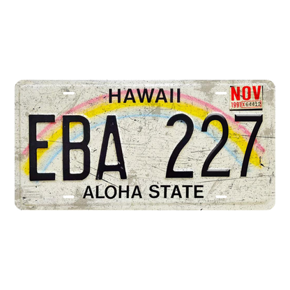 Hawaii EBA 227 - Tin License Plate Sign(6*12Inch)