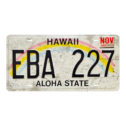Hawaii EBA 227 - Tin License Plate Sign(6*12Inch)