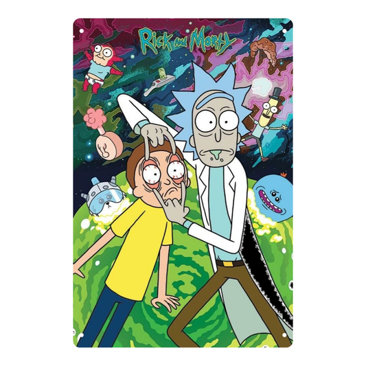 Rick and Morty Portal Chaos Tin Sign