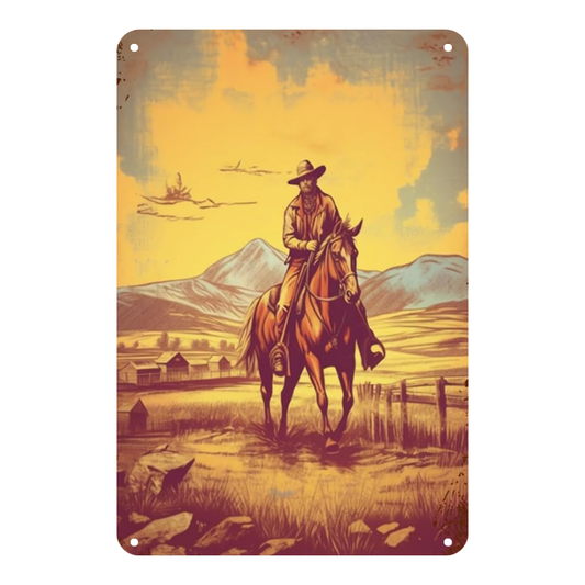 Stylized Cowboy on Horseback
