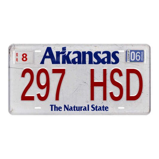 Arkansas 297 HSD - Tin License Plate Sign(6*12Inch)