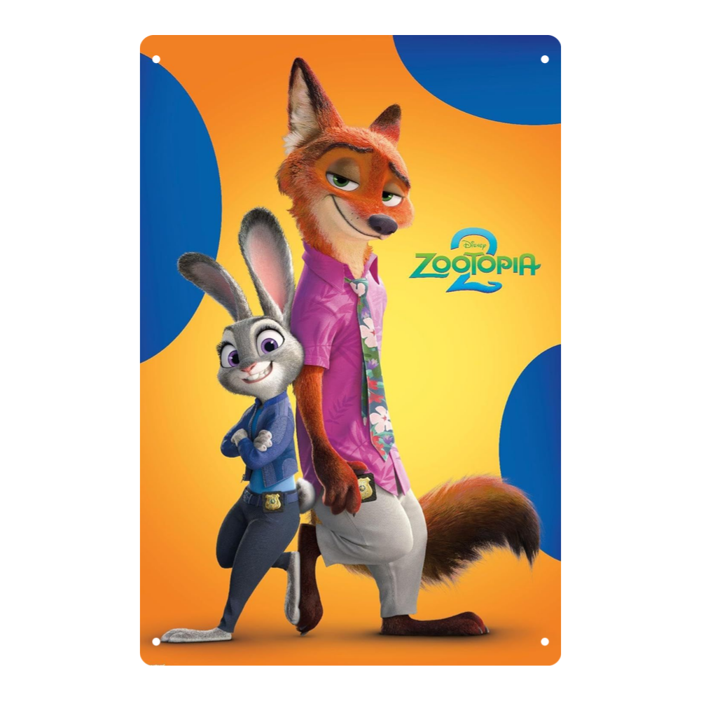Zootopia 2 – Judy Hopps & Nick Wilde Tin Sign