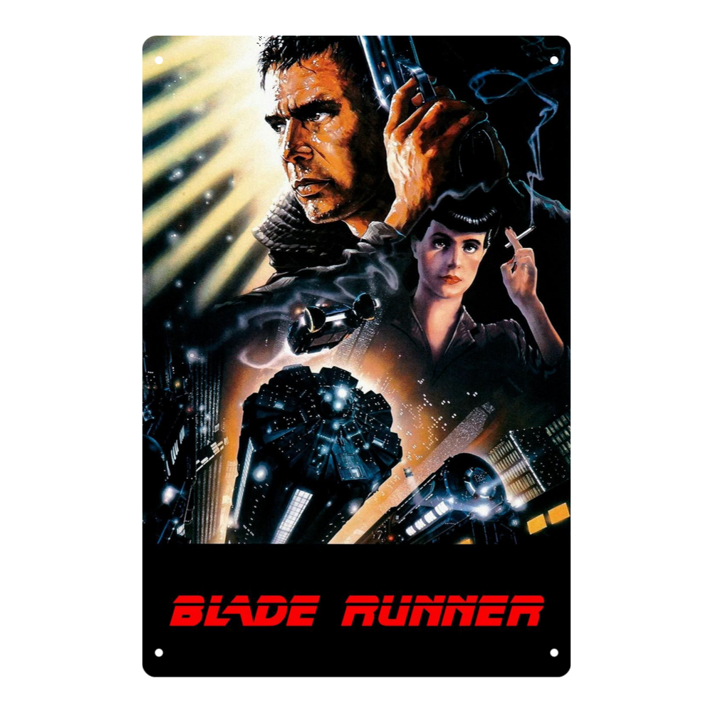 Blade Runner (1982) Poster Tin Sign – Deckard & Rachael