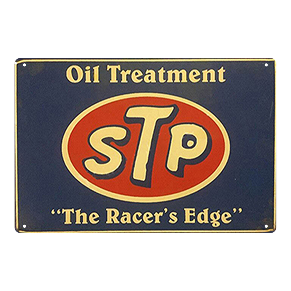 STP Oil Treatment – “The Racer’s Edge” Tin Sign