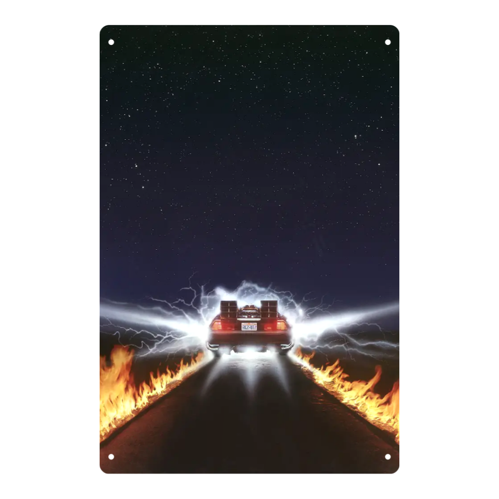 Back to the Future DeLorean Tin Sign
