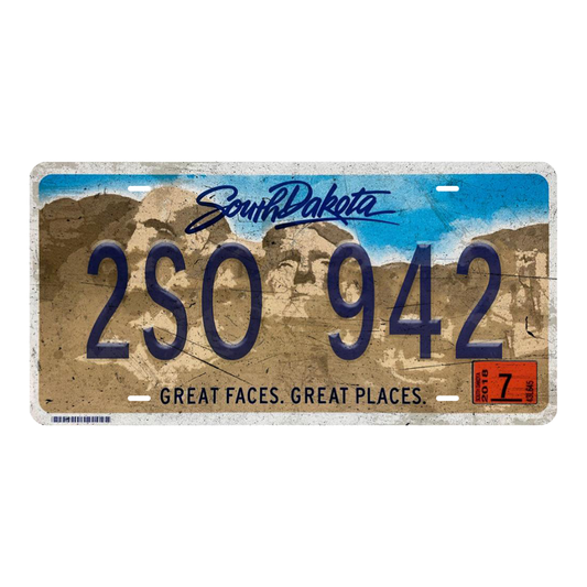 South Dakota 2S0 942 - Tin License Plate Sign(6*12Inch)