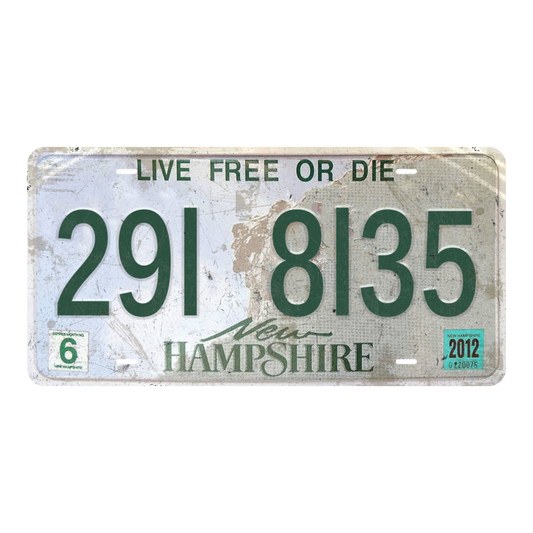 New Hampshire 291 8135 - Tin License Plate Sign(6*12Inch)