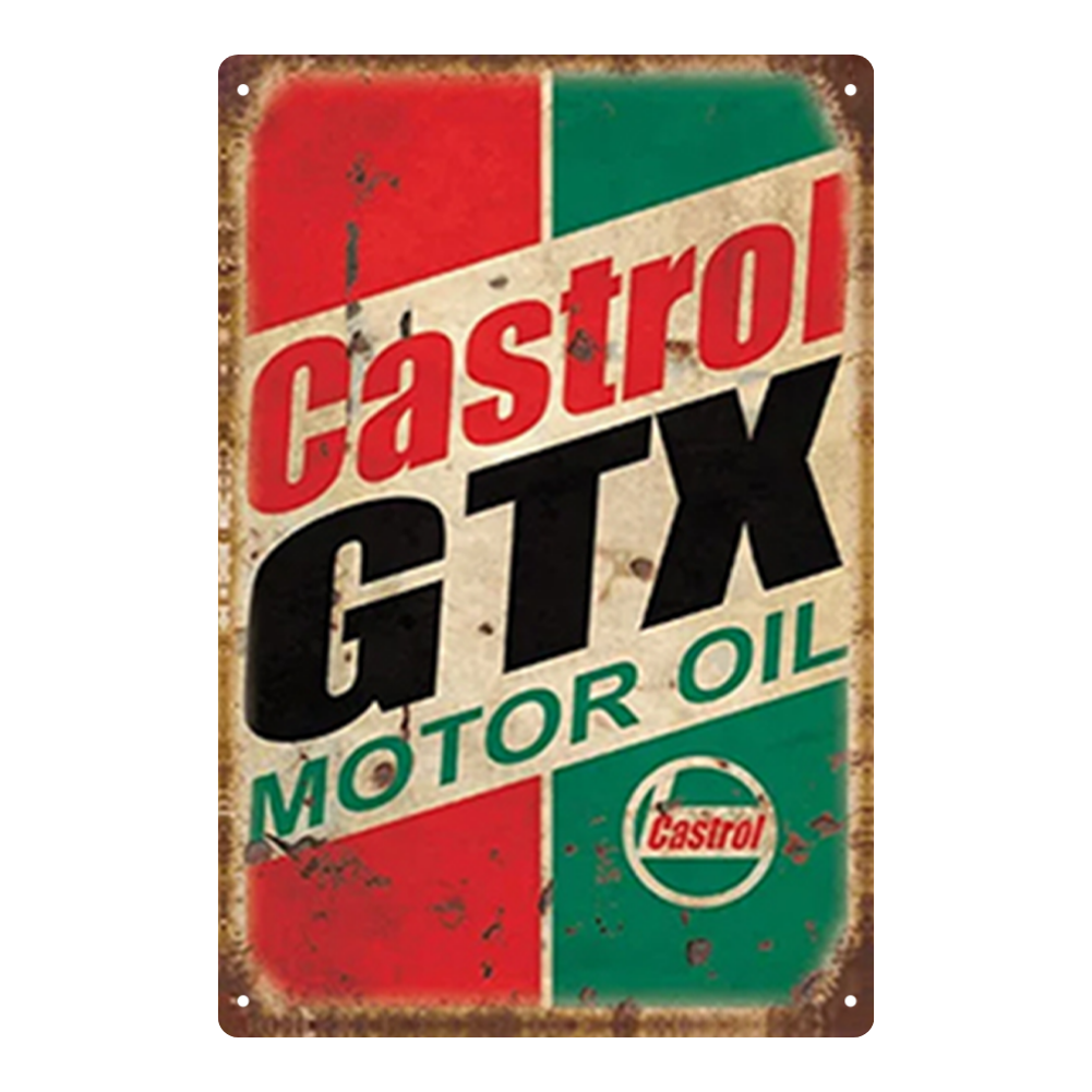 Castrol GTX Motor Oil Retro Tin Sign
