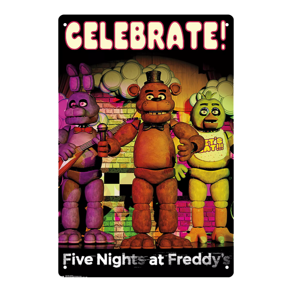 Five Nights at Freddy’s “Celebrate!” Tin Sign