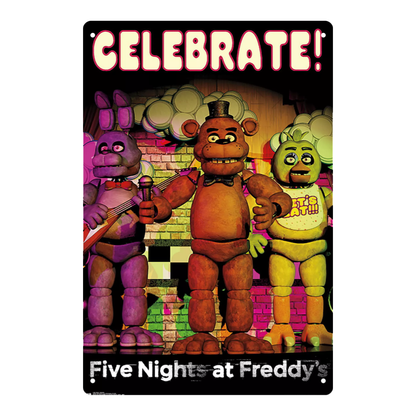 Five Nights at Freddy’s “Celebrate!” Tin Sign