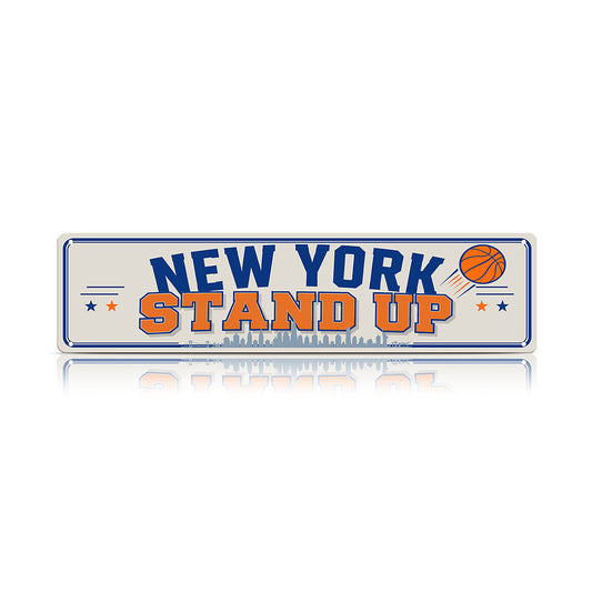 New York Stand Up Metal Sign