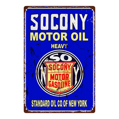 SOCONY Motor Oil Vintage Tin Sign